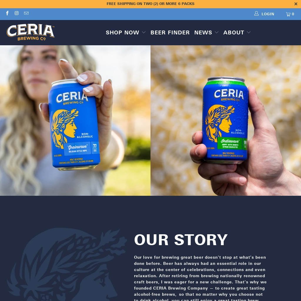 Diseño de sitio web de comercio electrónico para marca de cerveza